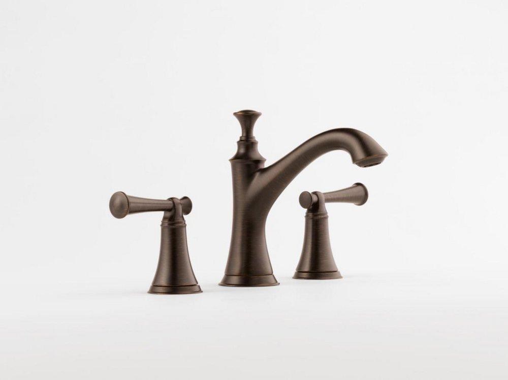 Brizo Venetian Bronze Two Handle Widespread Bathroom Sink Faucet Handles Sold Separately 