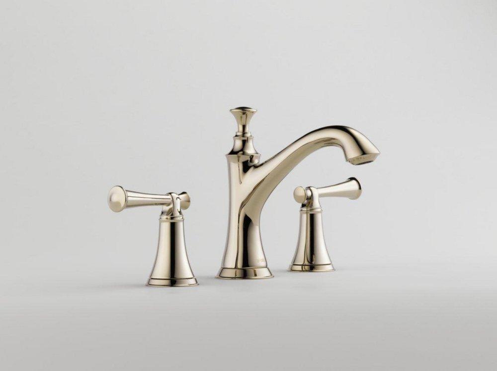 Brizo Brilliance Polished Nickel Two Handle Widespread Bathroom Sink Faucet Handles Sold Separately 