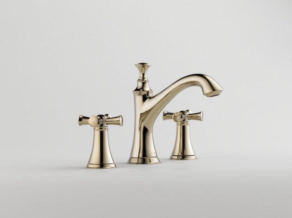 Brizo Polished Nickel Two Handle Widespread Bathroom Sink Faucet Handles Sold Separately 