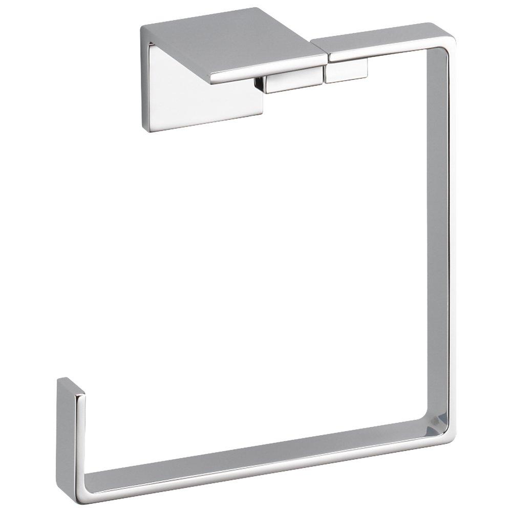 Delta Faucet Chrome Square Open Towel Ring 