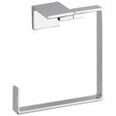 Square Open Towel Ring in Polished Chrome