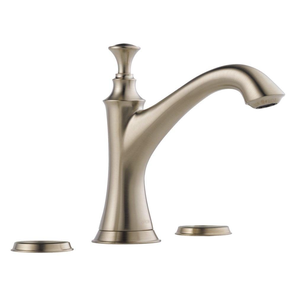 Brizo Brushed Nickel Two Handle Widespread Bathroom Sink Faucet Handles Sold Separately 