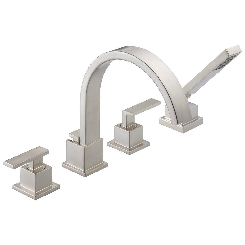 Delta Faucet Stainless Two Handle Roman Tub Faucet Trim Only 