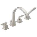 Two Handle Roman Tub Faucet with Handshower in Stainless (Trim Only)