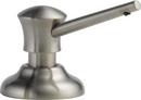13 oz. Deck Mount Plastic Soap and Lotion Dispenser in Stainless Steel