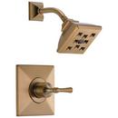 Pressure Balance Shower Trim with Single Lever Handle in Brilliance Brushed Bronze (Trim Only)