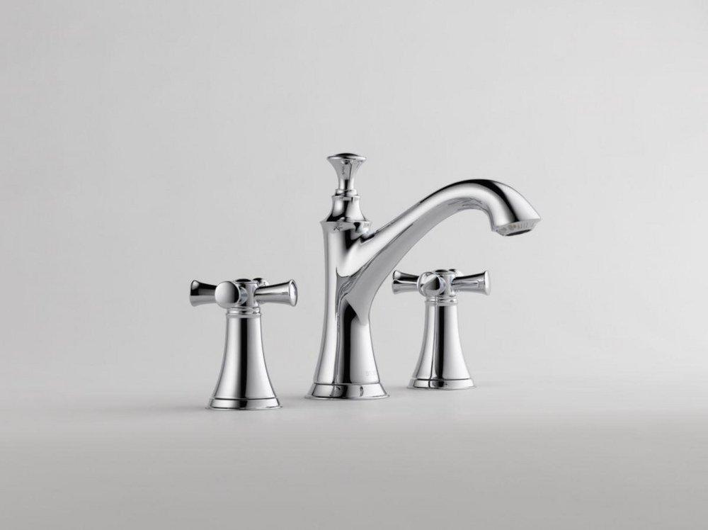 Brizo Chrome Two Handle Widespread Bathroom Sink Faucet Handles Sold Separately 