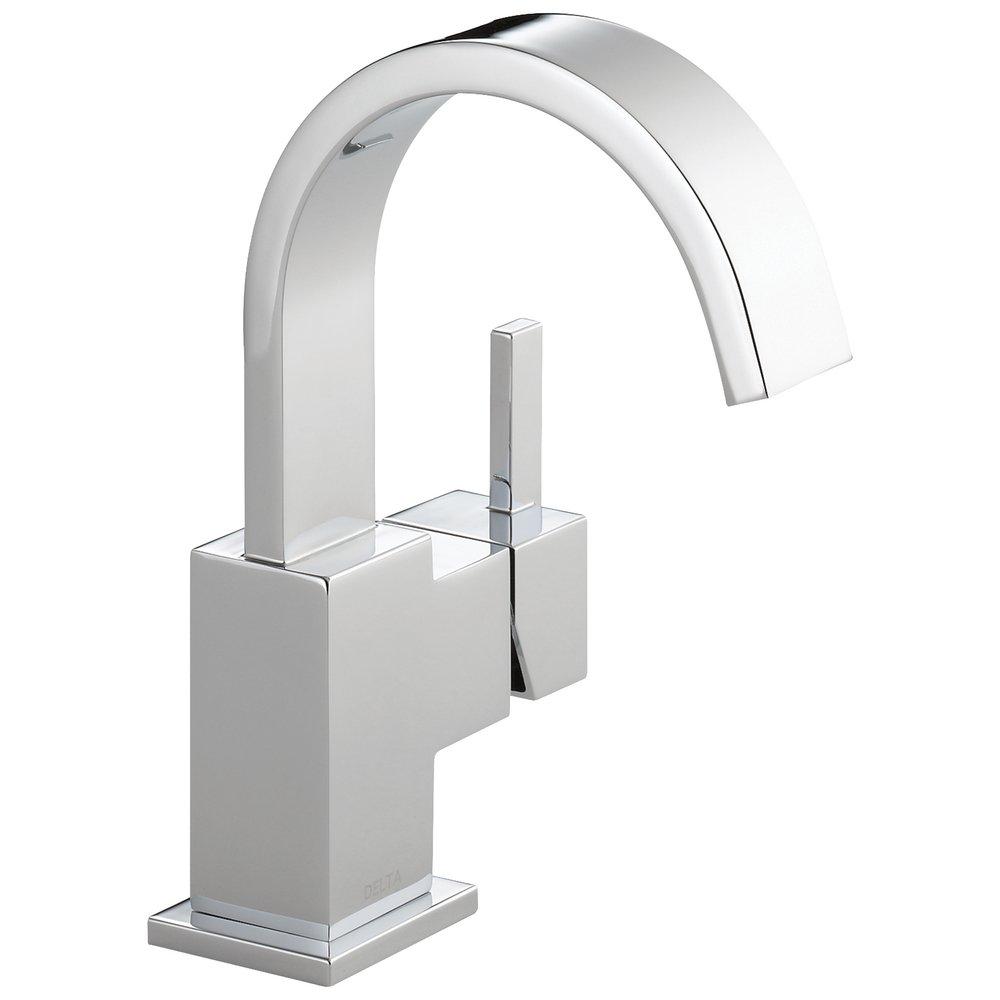 Delta Faucet Chrome Single Handle Centerset Bathroom Sink Faucet with Pop-Up Drain Assembly 