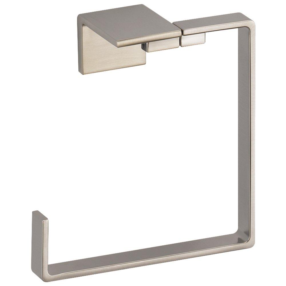 Delta Faucet Brilliance&reg; Stainless Square Open Towel Ring 