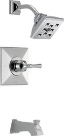 Pressure Balance Tub and Shower Trim with Single Lever Handle in Polished Chrome (Trim Only)