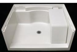 48 in. x 36 in. Shower Base with Center Drain in White