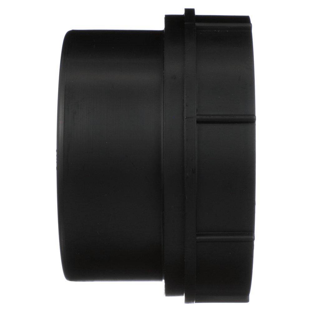 Black ABS DWV Fitting Cleanout Adapter 