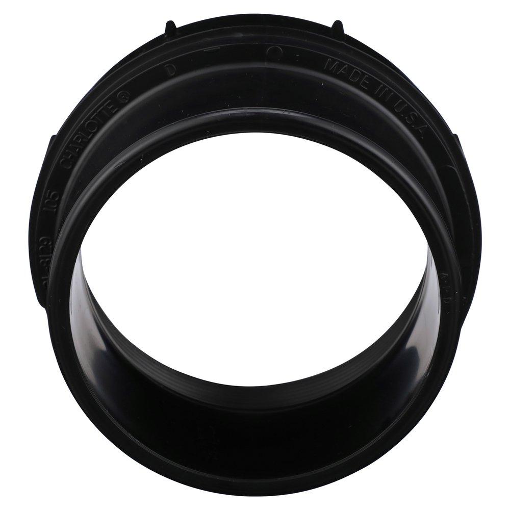 Black ABS DWV Fitting Cleanout Adapter 