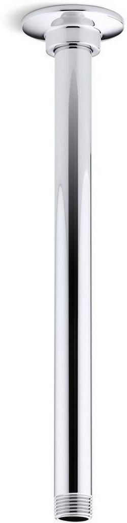 12 in. Ceiling Mount Shower Arm and Flange in Polished Chrome