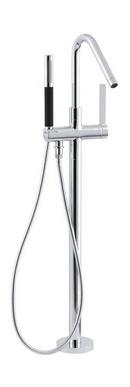 Free Mount Bath Filler with Hand Shower in Polished Chrome