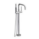 Floor Mount Bath Filler with Hand Shower in Polished Chrome