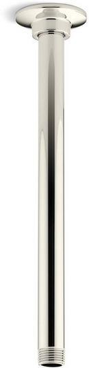 12 in. Ceiling Mount Shower Arm and Flange in Vibrant Polished Nickel