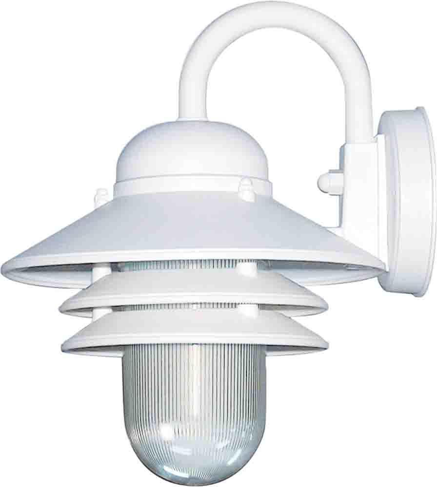 Volume International White 1-Light 60W Outdoor Wall Light 