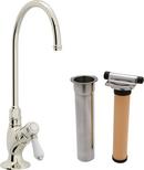 Kitchen Column Spout Filter Faucet with Single Lever Handle and 4-11/16 in. Spout Reach in Polished Nickel