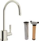Cold Filter Faucet with Single Lever Handle and 6 in. Spout Reach in Polished Nickel