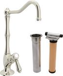 Kitchen Column Spout Filter Faucet with Single Mini Metal Lever Handle and 6-13/64 in. Spout Reach in Inca Brass