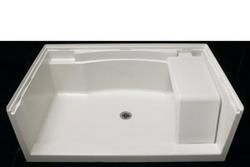 60 x 36 in. Shower Base with Center Drain in White