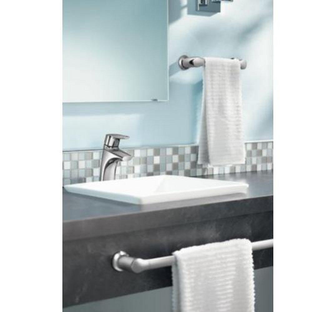 Moen Brushed Nickel Single Handle Centerset Bathroom Sink Faucet 