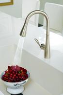 Moen Polished Chrome Single Lever Handle Pull Down Bar Faucet with Power Clean and Reflex Technology 
