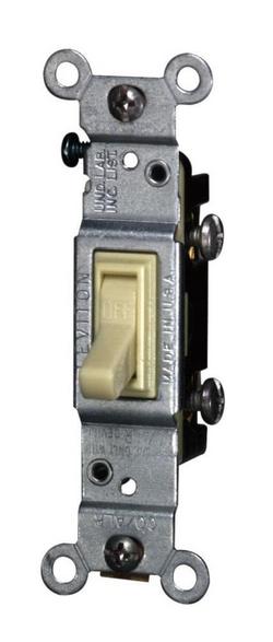 15A 120V SPST Switch in Ivory