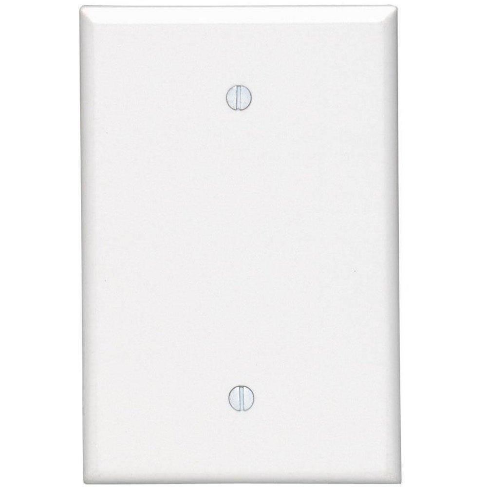LEVITON White 1-Gang No Device Blank Wall Plate 