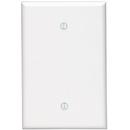 1-Gang Oversized Hard Plastic Blank Plate in White