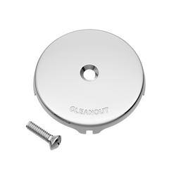 Waste and Overflow Face Plate 1-Hole with Screw in Plated Chrome