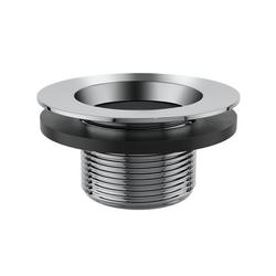 Waste and Overflow Replacement Brass Drain Body and Gasket in Polished Chrome