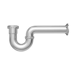 1-1/4 x 1-1/2 in. Brass P-Trap with Ground Joint in Polished Chrome
