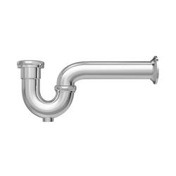 1-1/4 x 1-1/2 in. P-Trap with Semi-cast Design and Cleanout in Polished Chrome