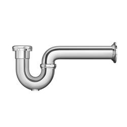 1-1/2 in. Zinc P-Trap with Semi-cast Design and Cleanout in Polished Chrome