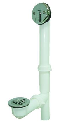 Plastic Trip Lever Drain in Chrome Plated