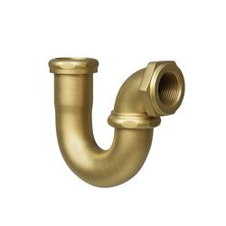 1-1/2 in. Brass Sink Trap in Rough Brass