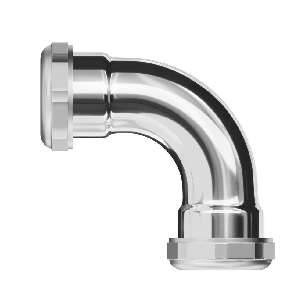 PROFLO&reg; Chrome Plated Slip 90 Degree Brass Elbow 