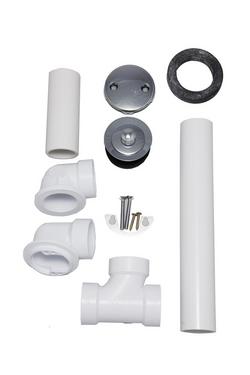 Brass Push-Pull Drain in Chrome