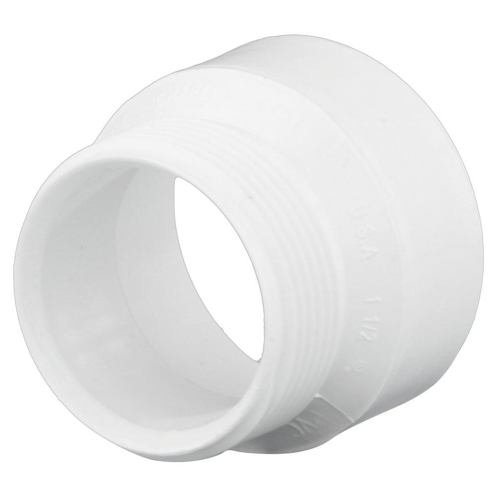 White PVC DWV Female Trap Adapter (Without Washer & Nut) 