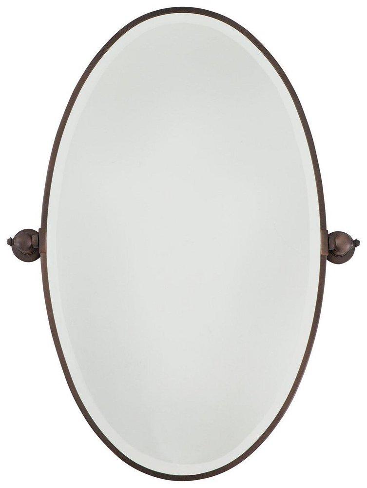 Minka Lavery Dark Brushed Bronze 36 x 21-1/2 in. Oval Pivoting Mirror 