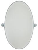 36 x 21-1/2 in. Oval Pivoting Mirror in Polished Chrome