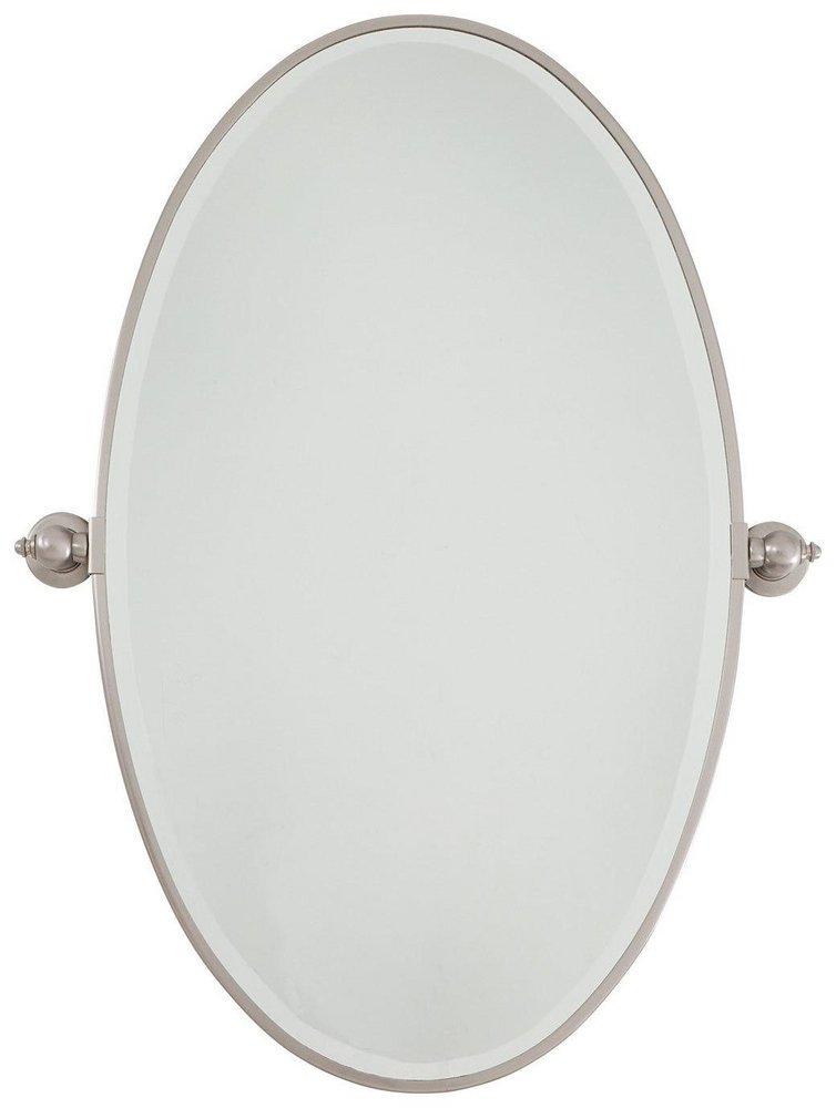 Minka Lavery Brushed Nickel 36 x 21-1/2 in. Oval Pivoting Mirror 