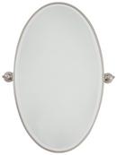 36 x 21-1/2 in. Oval Pivoting Mirror in Brushed Nickel