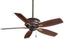 5-Blade Ceiling Fan in Mottled Copper with Gold Highlights