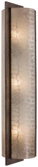 3-Light Wall Sconce in Patina Iron with Deep Spumante Lace Glass Shade