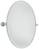 32 x 25-1/2 in. Oval Pivoting Mirror in Polished Chrome