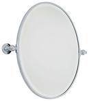 24-1/2 x 19-1/2 in. Oval Pivoting Mirror in Polished Chrome