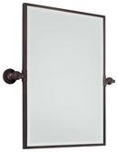 18 in. Rectangle Pivoting Mirror in Dark Brushed Bronze